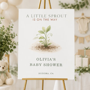 Little Sprout on the Way Baby Shower Welcome Foam Board