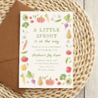 Little Sprout on the Way Vegetables Baby Shower