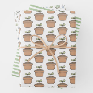 Little Sprout or Garden Wrapping Paper Sheets