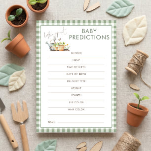 Little Sprout Predictions Game Baby Shower Card