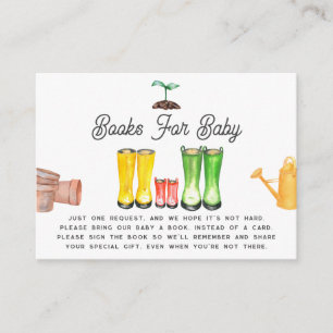 Little Sprout Red Gardening Book Request Enclosure Card