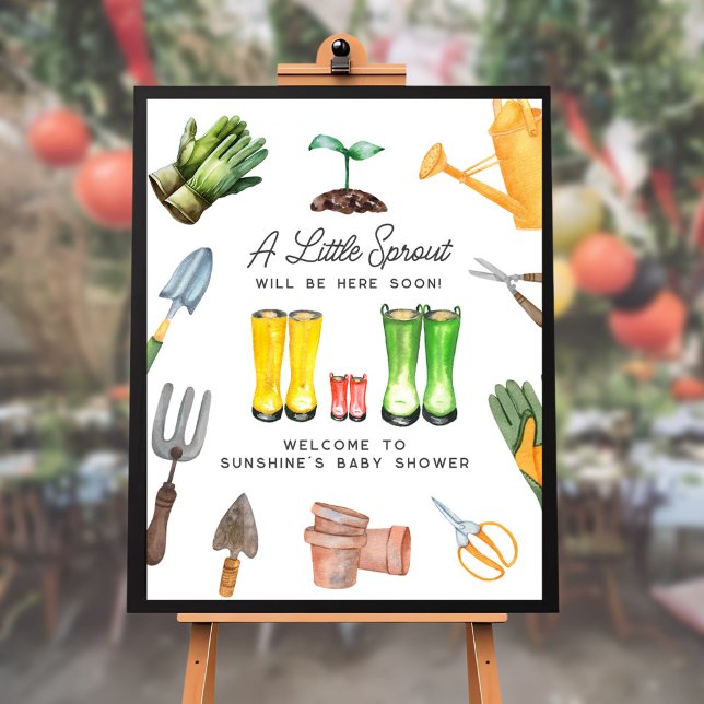 Little Sprout Red Rain Boots Baby Shower Welcome Foam Board (Creator Uploaded)