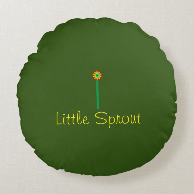 Little sprout round pillow (Front)