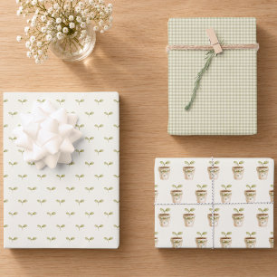 Little Sprout Sage Green Mix and Match Wrapping Paper Sheets