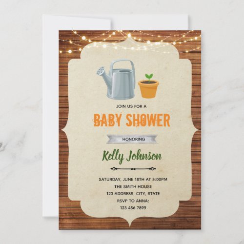 Little sprout shower invitation