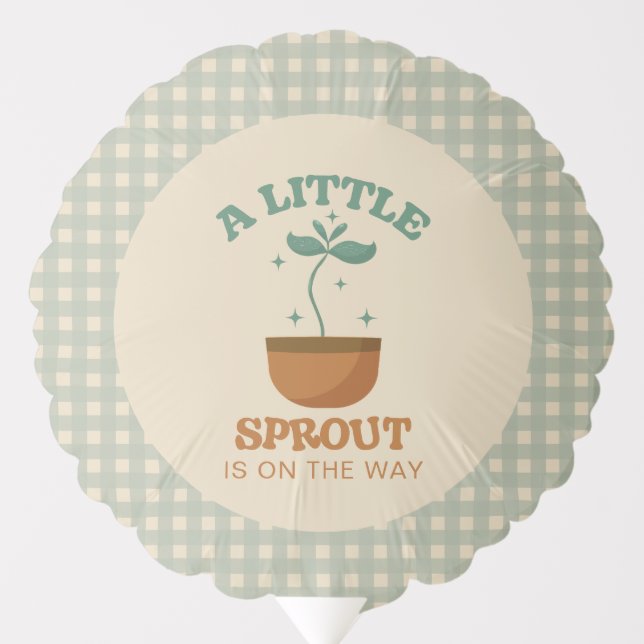  Little Sprouts Garden Party Baby Shower Balloon (Front)
