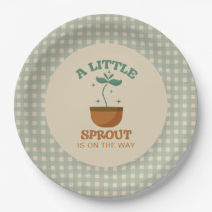 Little Sprouts Garden Party Baby Shower Paper Plates