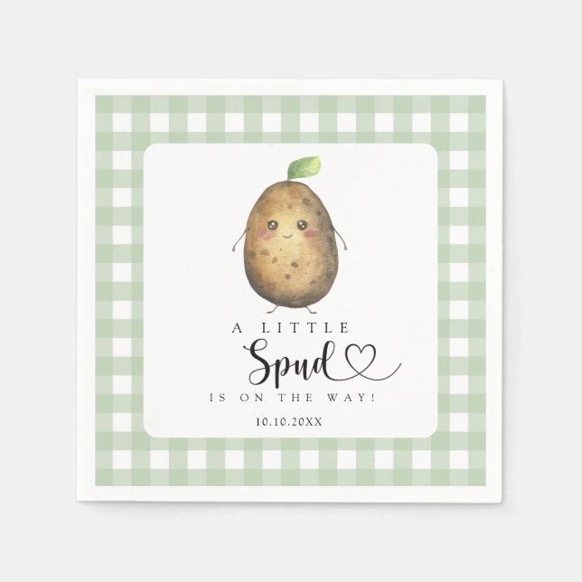 Little Spud Baby Shower Napkins (Front)