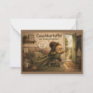 Little Spud in the Living Room – Greeting Card