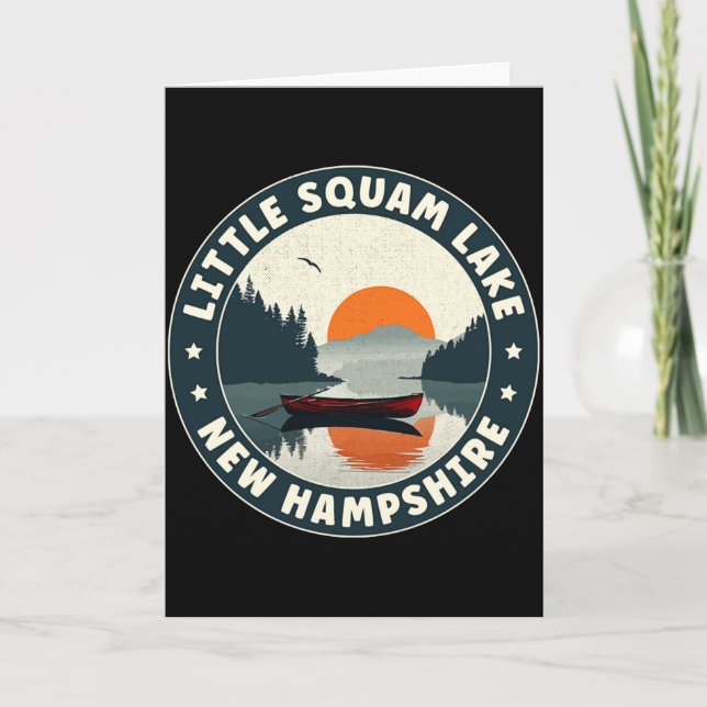 Little Squam Lake New Hampshire Sunset T Shirt  Card (Front)