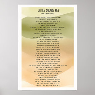 "Little Square Peg" by Margaret Ortiz Poster