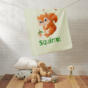 Little squirrel baby blanket