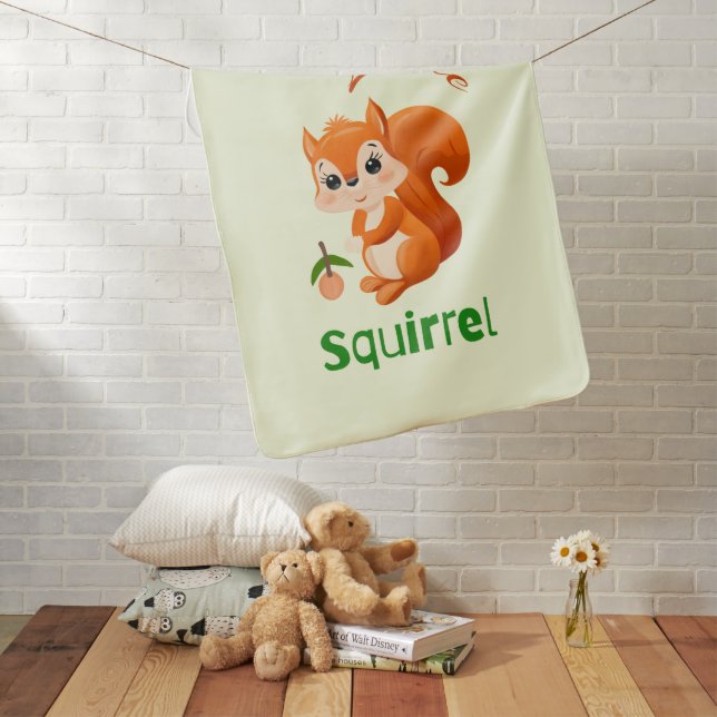 Little squirrel  baby blanket (In Situ)