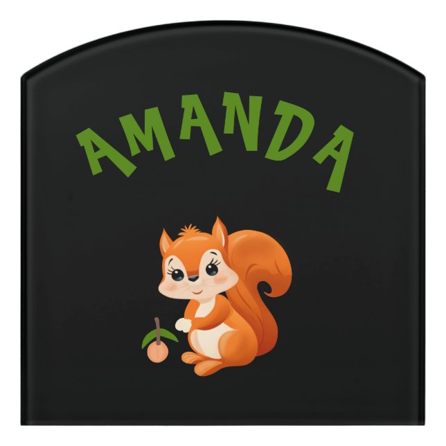 Little squirrel  door sign (Contour Front)