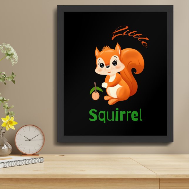 Little squirrel  framed art (Table Top)