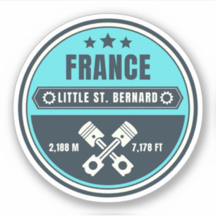 Little St Bernard Pass french italy Alpine motorcy Sticker