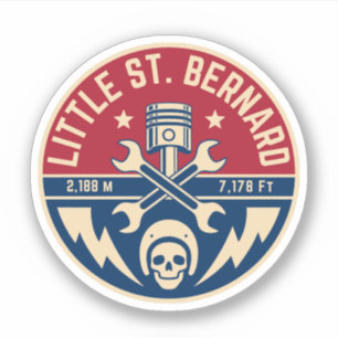 Little St Bernard Pass french italy Alpine motorcy Sticker