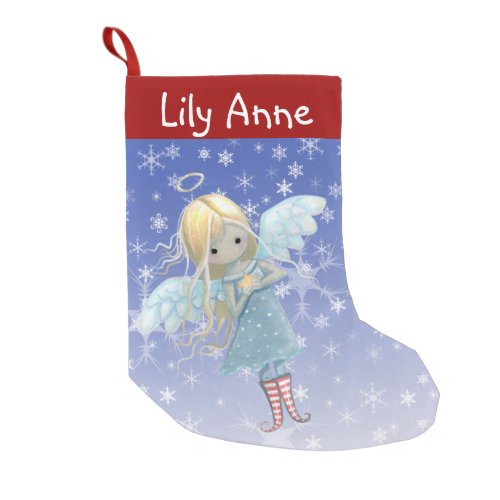 Little Star Angel Christmas Stocking Personalized