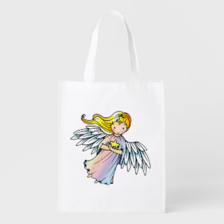 Little Star Angel Fantasy Illustration Reusable Grocery Bag