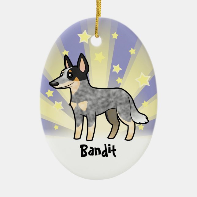 Little Star Australian Cattle Dog / Kelpie Ceramic Ornament (Front)