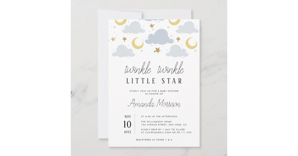 little star baby shower invitation | Zazzle