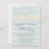 Little Star Baby Shower Invitation | Mint (Front)