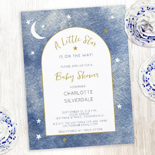 Little Star Baby Shower Invitation Postcard