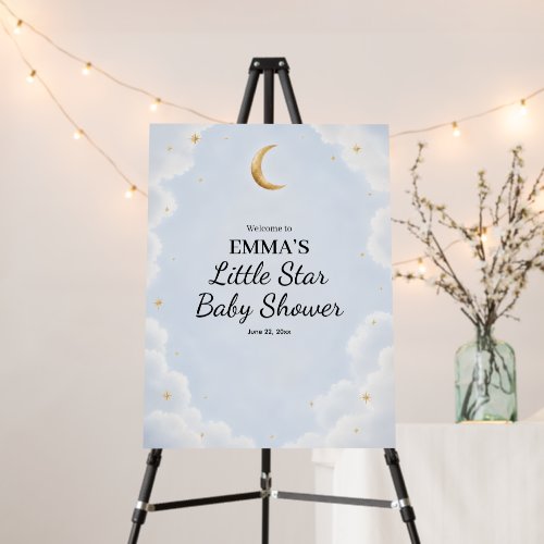 Little Star Baby Shower Welcome Foam Board