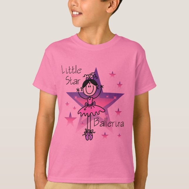 Little Star Ballerina-Black Hair T-Shirt (Front)