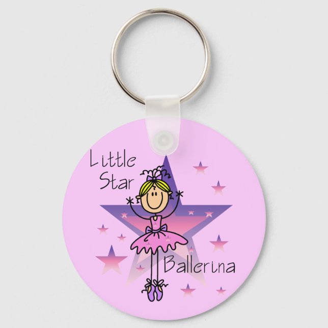 Little Star Ballerina - Blond Hair Keychain (Front)