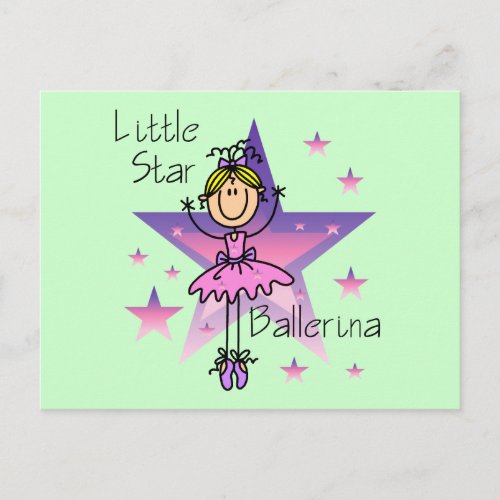 Little Star Ballerina _ Blond Hair Postcard