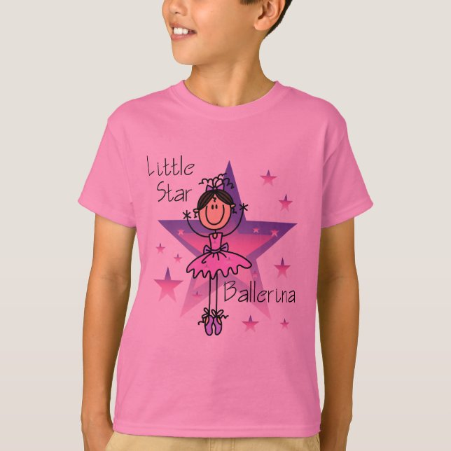 Little Star Ballerina - Brown Hair T-Shirt (Front)