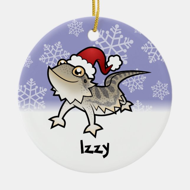 Little Star Bearded Dragon / Rankins Dragon Ceramic Ornament (Front)