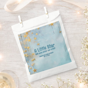 Little Star blue baby shower Favor Bag