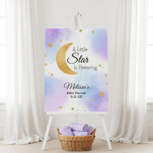 Little Star Brewing Celestial Baby shower Welcome Foam Board