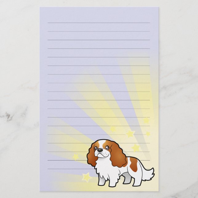 Little Star Cavalier King Charles Spaniel Stationery (Front)