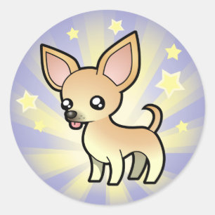 Little Star Chihuahua (smooth coat) Classic Round Sticker
