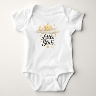 Little Star – Cute Watercolor Baby Nursery Design Bodysuit