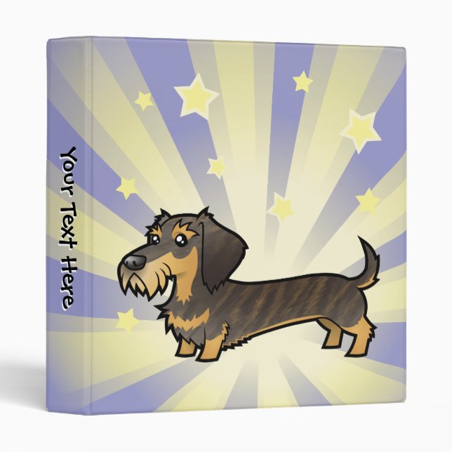 Little Star Dachshund (wirehair) 3 Ring Binder (Front/Spine)