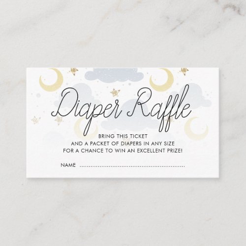 little star diaper raffle ticket enclosure card