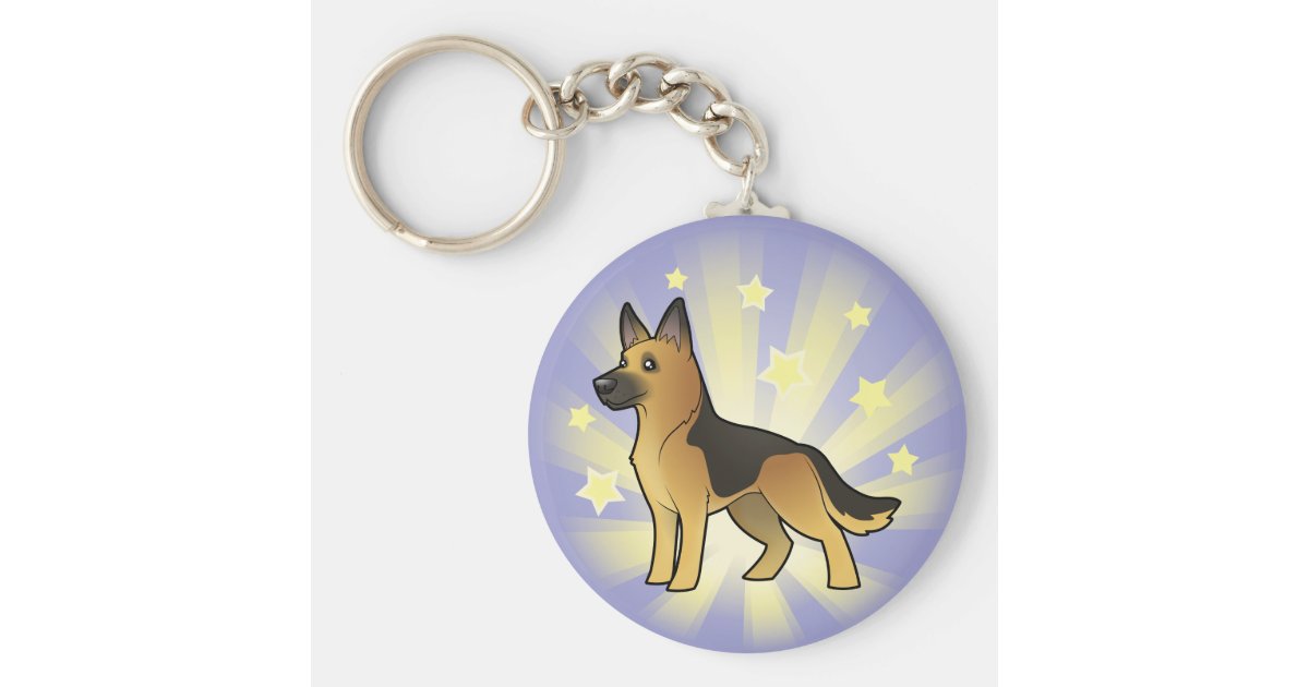 Little Star German Shepherd Keychain | Zazzle.com