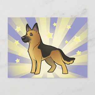 Little Star German Shepherd Postcard