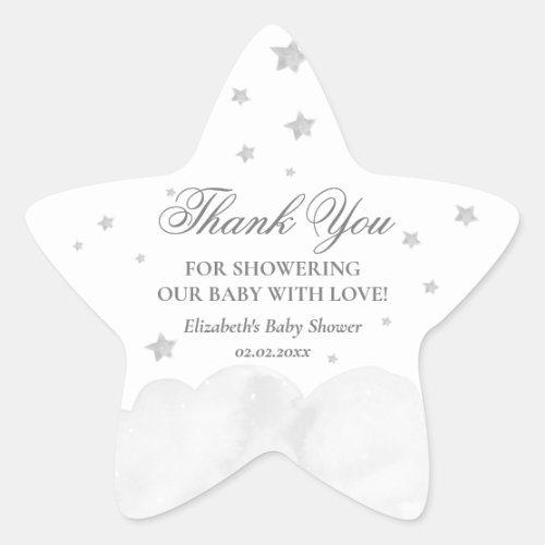 Little Star Grey Baby Shower Thank You Star Sticke Star Sticker - Little Star Grey Baby Shower Thank You Star Sticker features watercolor clouds and grey stars.
You can edit/personalize whole Template.
If you need any help or matching products, please contact me. I am happy to create the most beautiful personalized products for you!