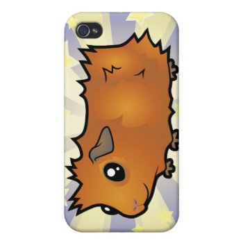 Little Star Guinea Pig (scruffy) Iphone 4/4s Cover by CartoonizeMyPet at Zazzle