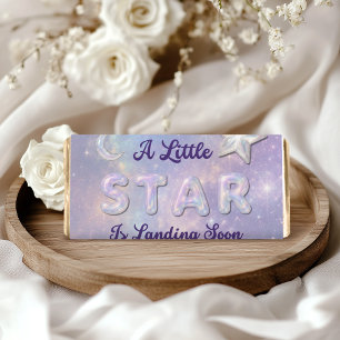 Little Star Is Landing Soon Celestial Baby Shower Hershey Bar Favors