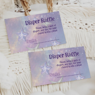 Little Star Landing Celestial Baby Shower Diaper Enclosure Card