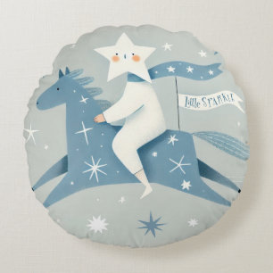 Little Star Nursery Baby Round Pillow