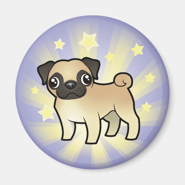 Little Star Pug Magnet (Front)