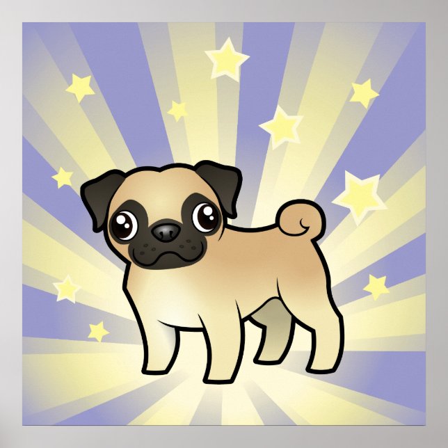 Little Star Pug Poster (Front)