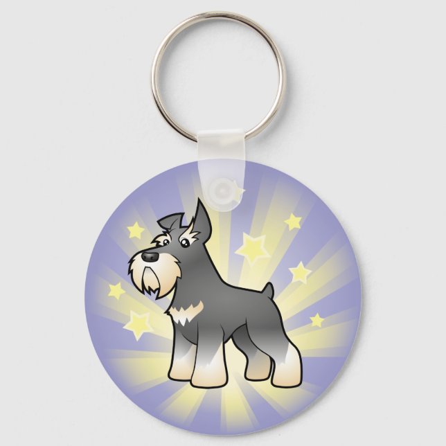 Little Star Schnauzer Keychain (Front)